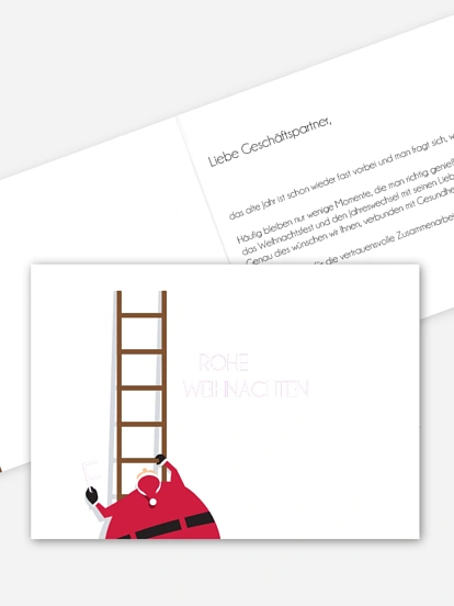 Premium-Weihnachtskarte Weihnachtsmann