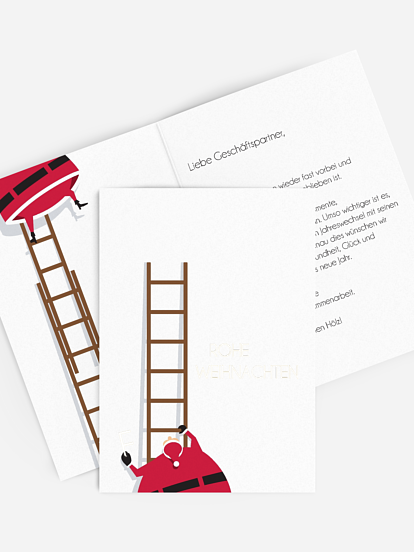 Premium-Weihnachtskarte Weihnachtsmann 