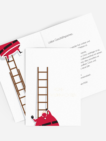 Premium-Weihnachtskarte Weihnachtsmann 