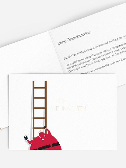 Premium-Weihnachtskarte Weihnachtsmann 