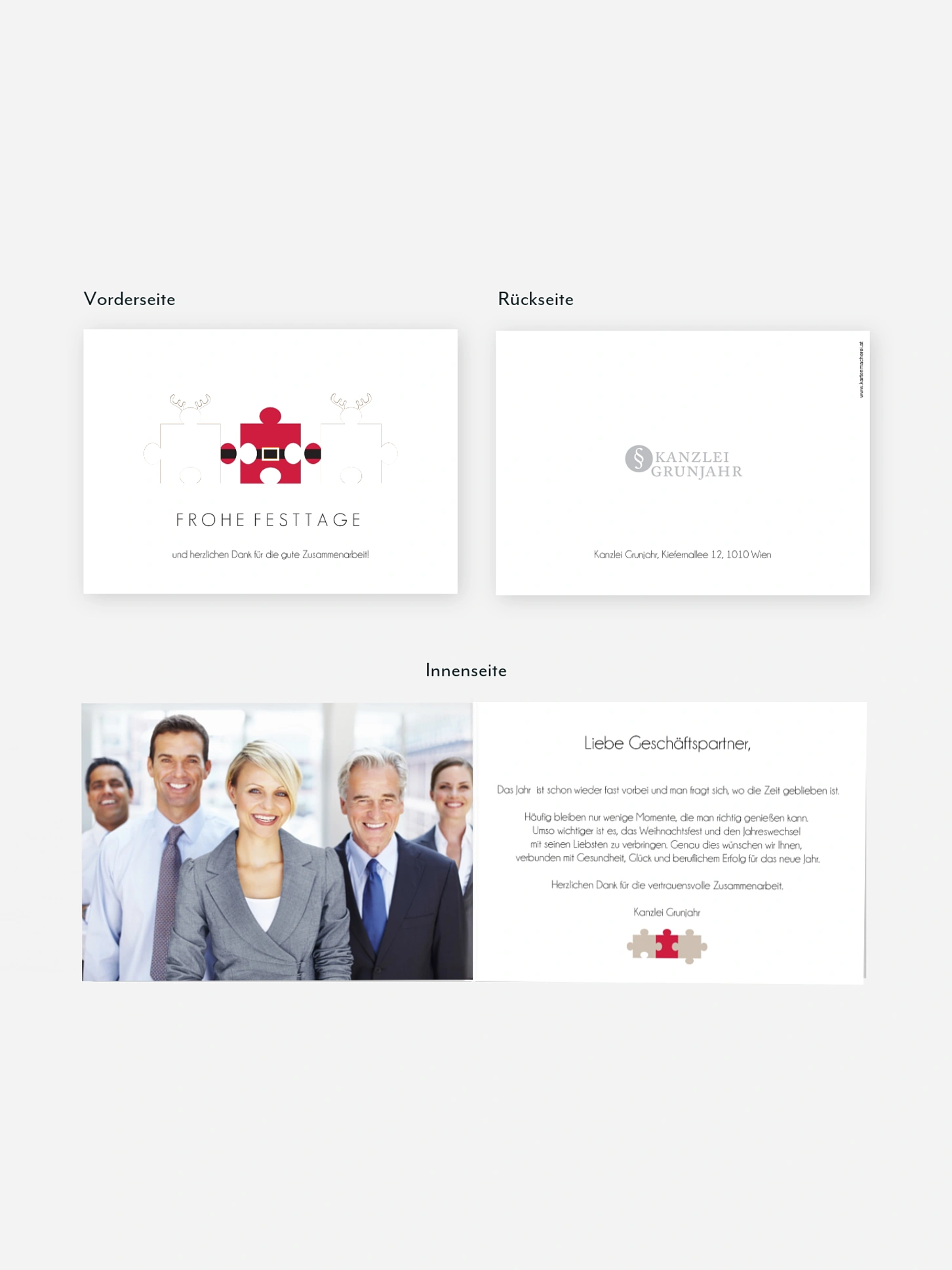 Premium-Weihnachtskarte Dream Team