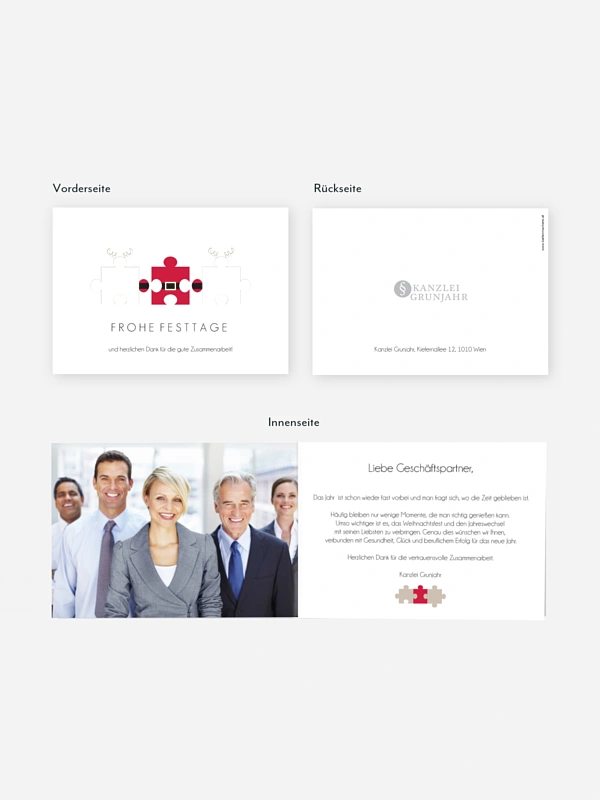 Premium-Weihnachtskarte Dream Team