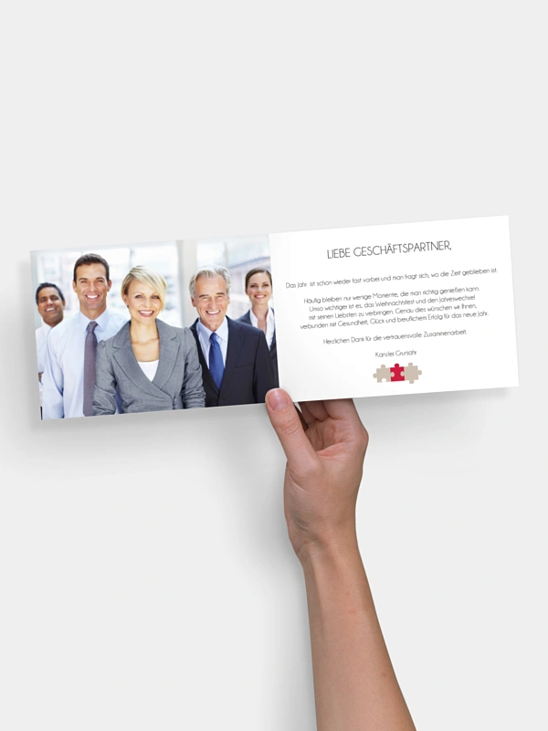 Premium-Weihnachtskarte Dream Team