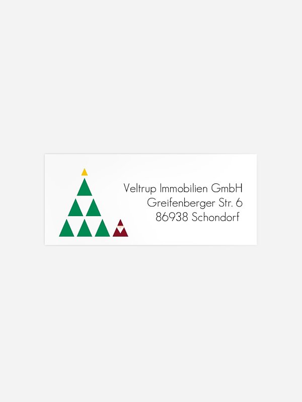 Absenderaufkleber geschäftl. Weihnachten Treeangle Premium