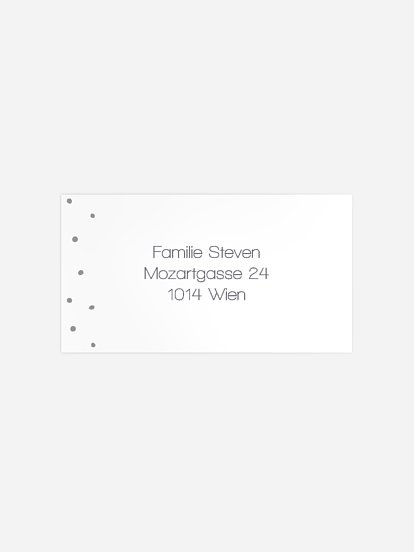 Empfängeraufkleber Geburt Dreamy Dots