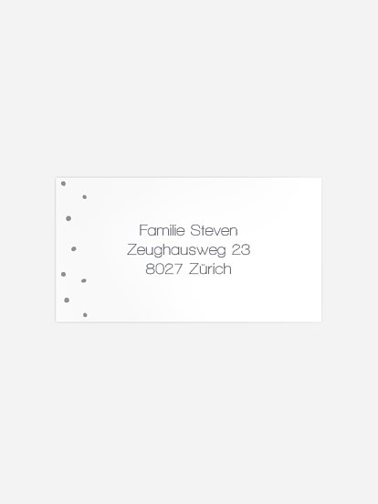 Empfängeraufkleber Geburt Dreamy Dots