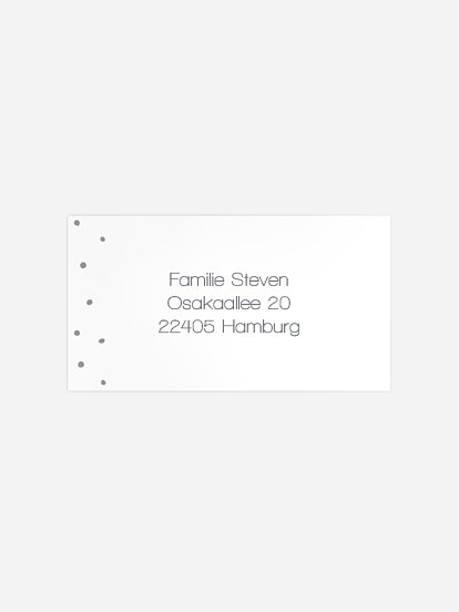 Empfängeraufkleber Geburt Dreamy Dots