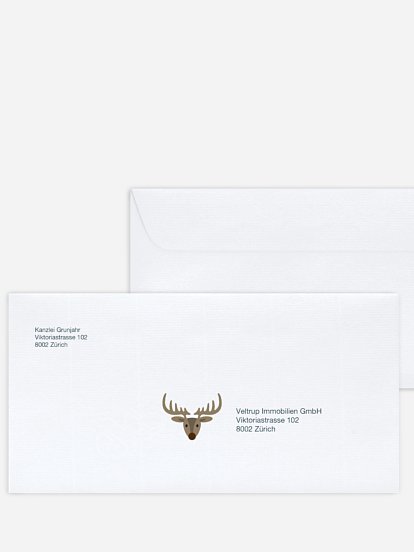 Bedruckte Umschläge geschäftl. Weihnachten Durch dick und dünn