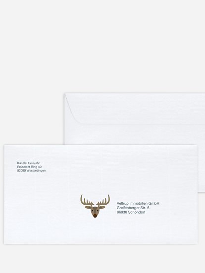 Bedruckte Umschläge geschäftl. Weihnachten Durch dick und dünn