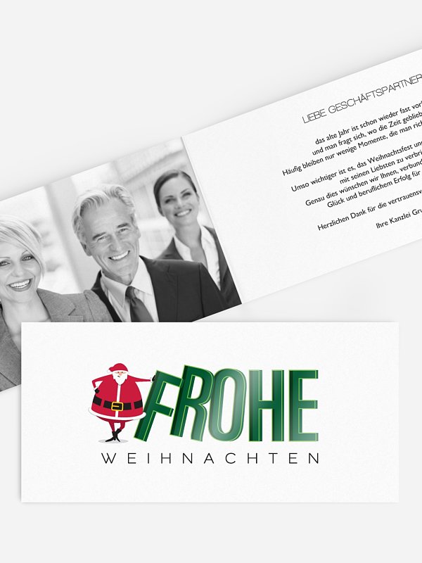 Geschäftliche Weihnachtskarte Relax
