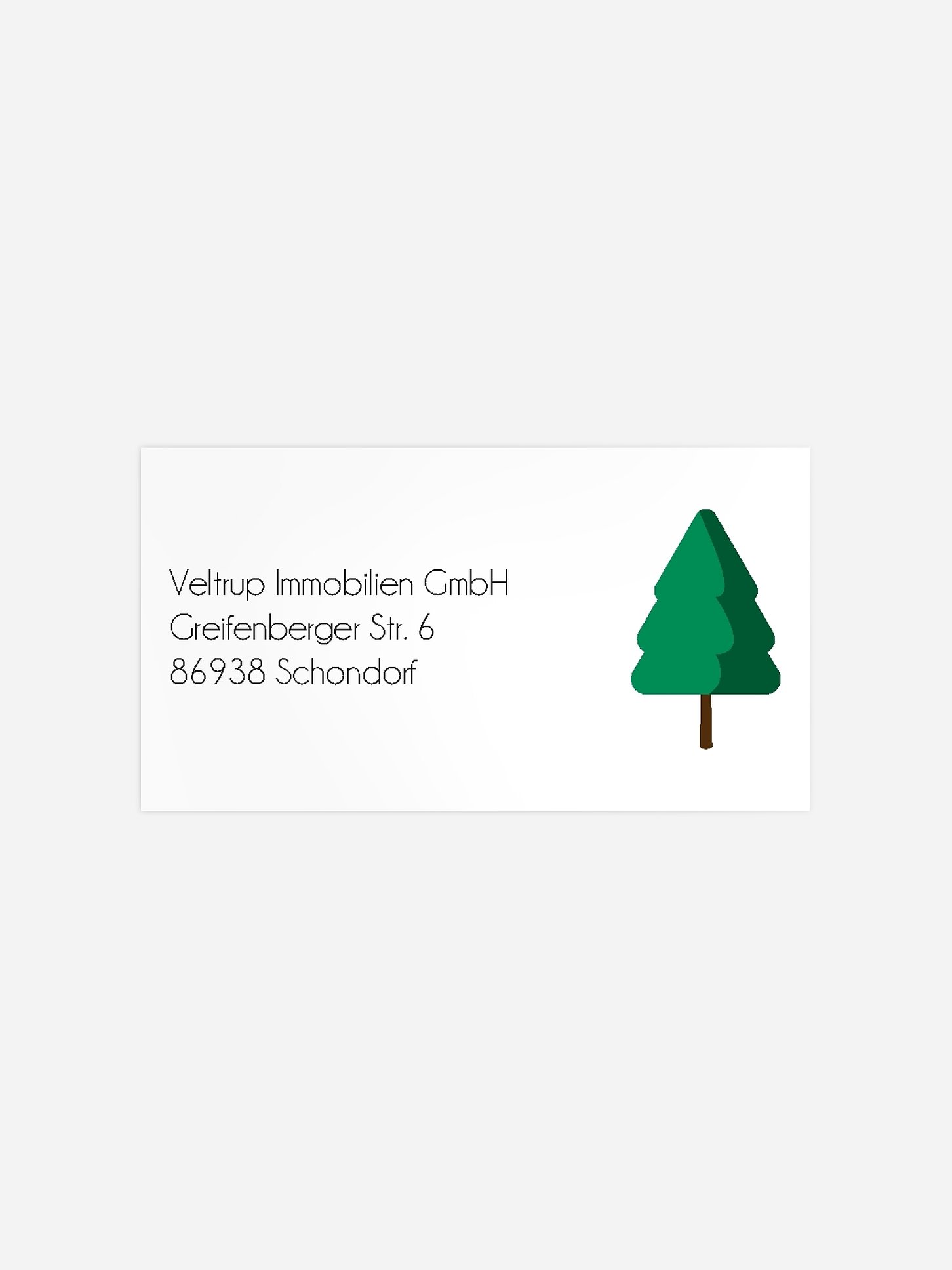 Empfängeraufkleber geschäftl. Weihnachten Yoga Baum