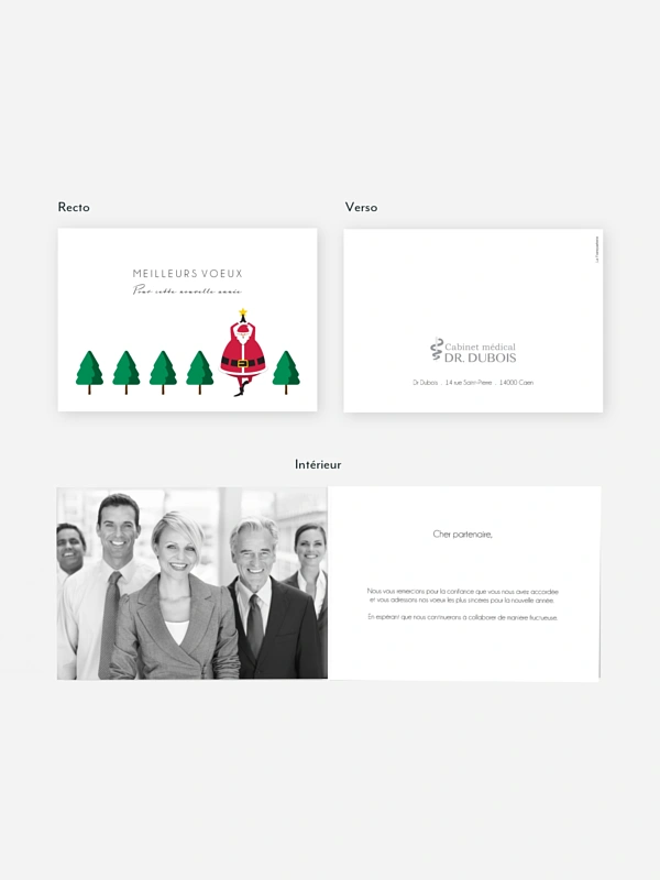 Carte de voeux entreprise Arbre de Yoga
