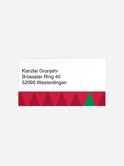 Empfängeraufkleber geschäftl. Weihnachten Colour of Christmas