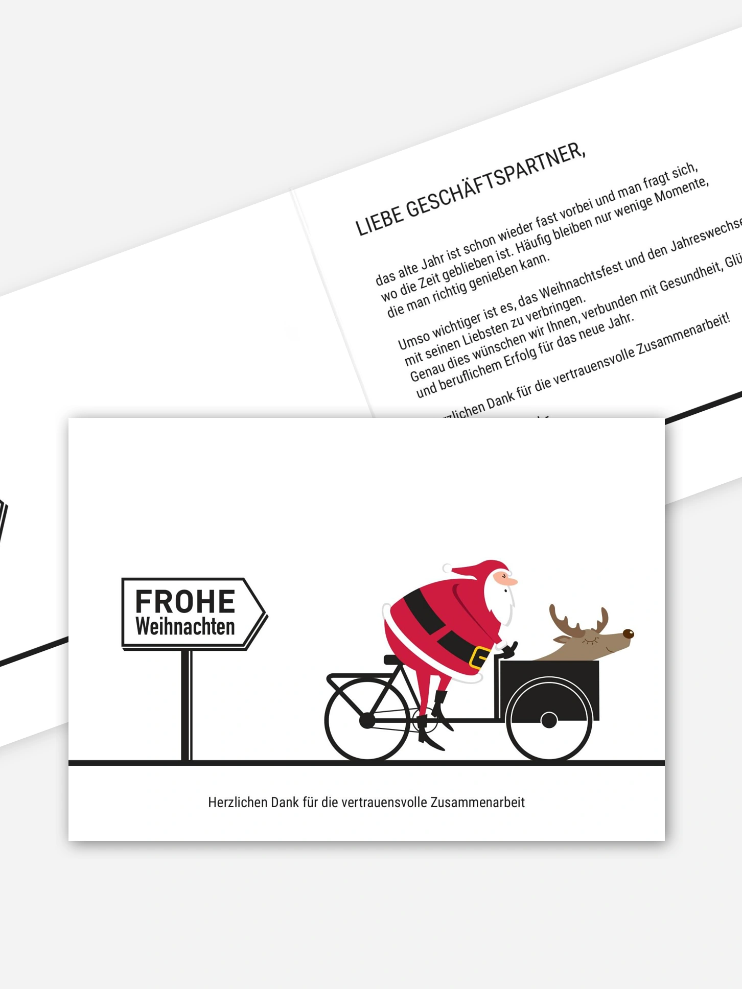 Geschäftliche Weihnachtskarte Partnership