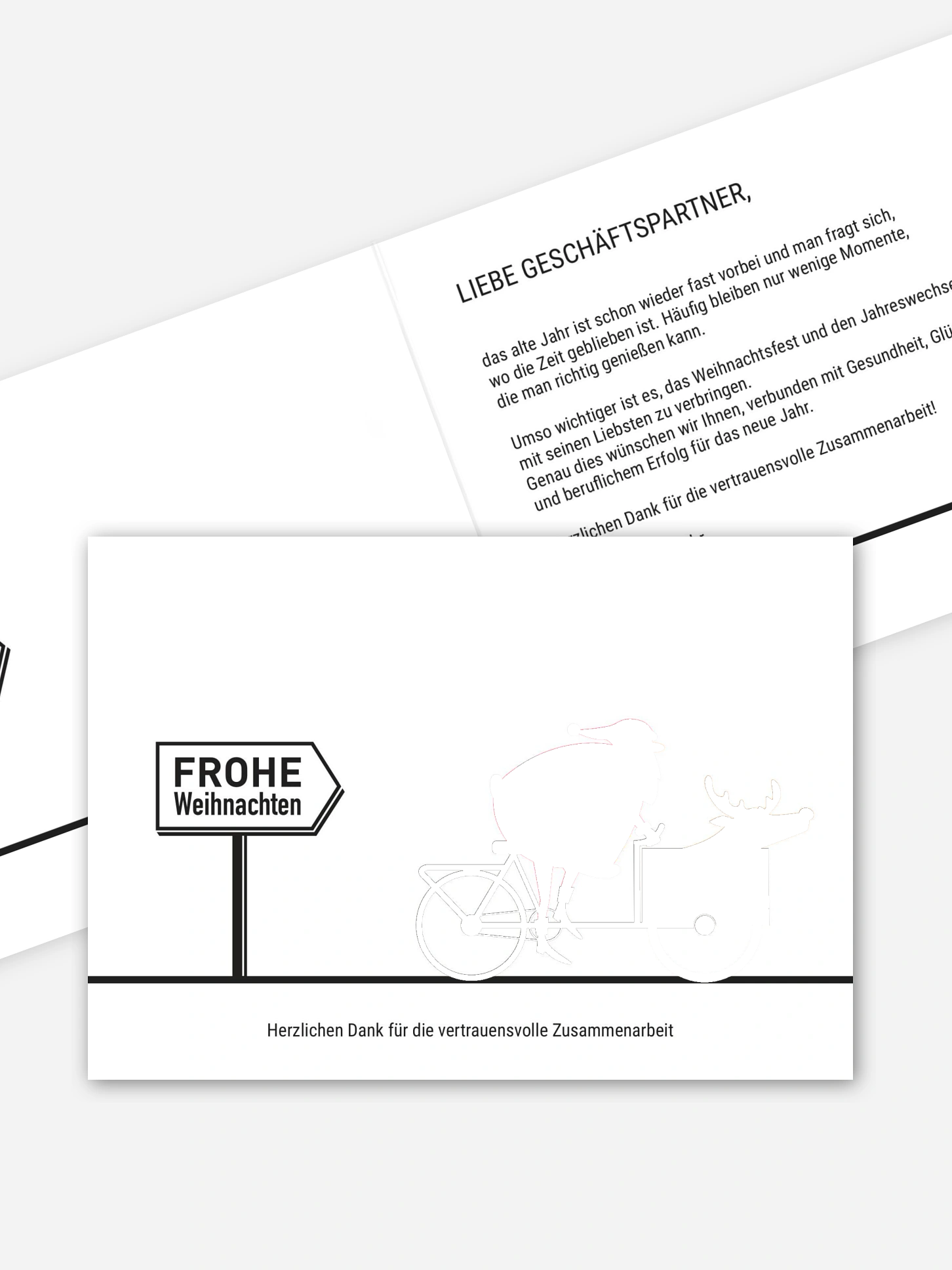 Geschäftliche Weihnachtskarte Partnership