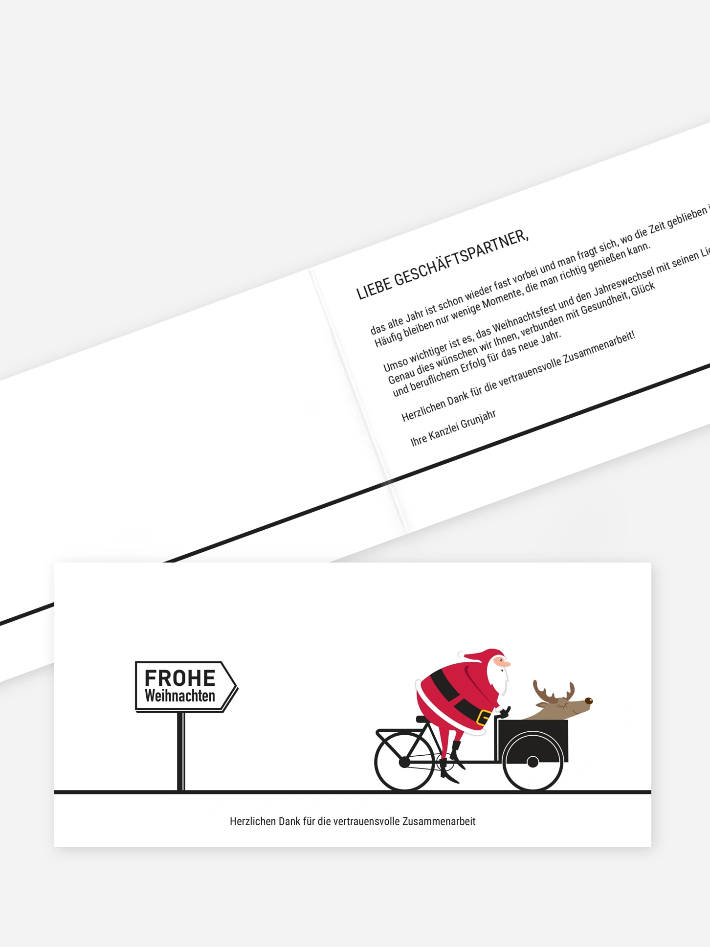 Geschäftliche Weihnachtskarte Partnership