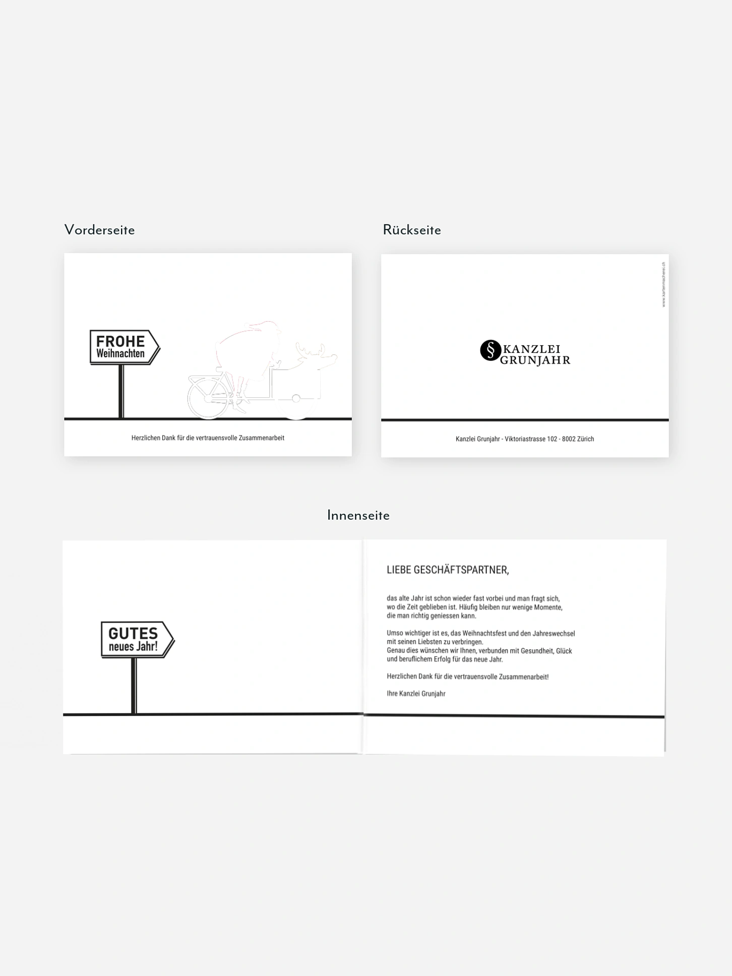 Geschäftliche Weihnachtskarte Partnership