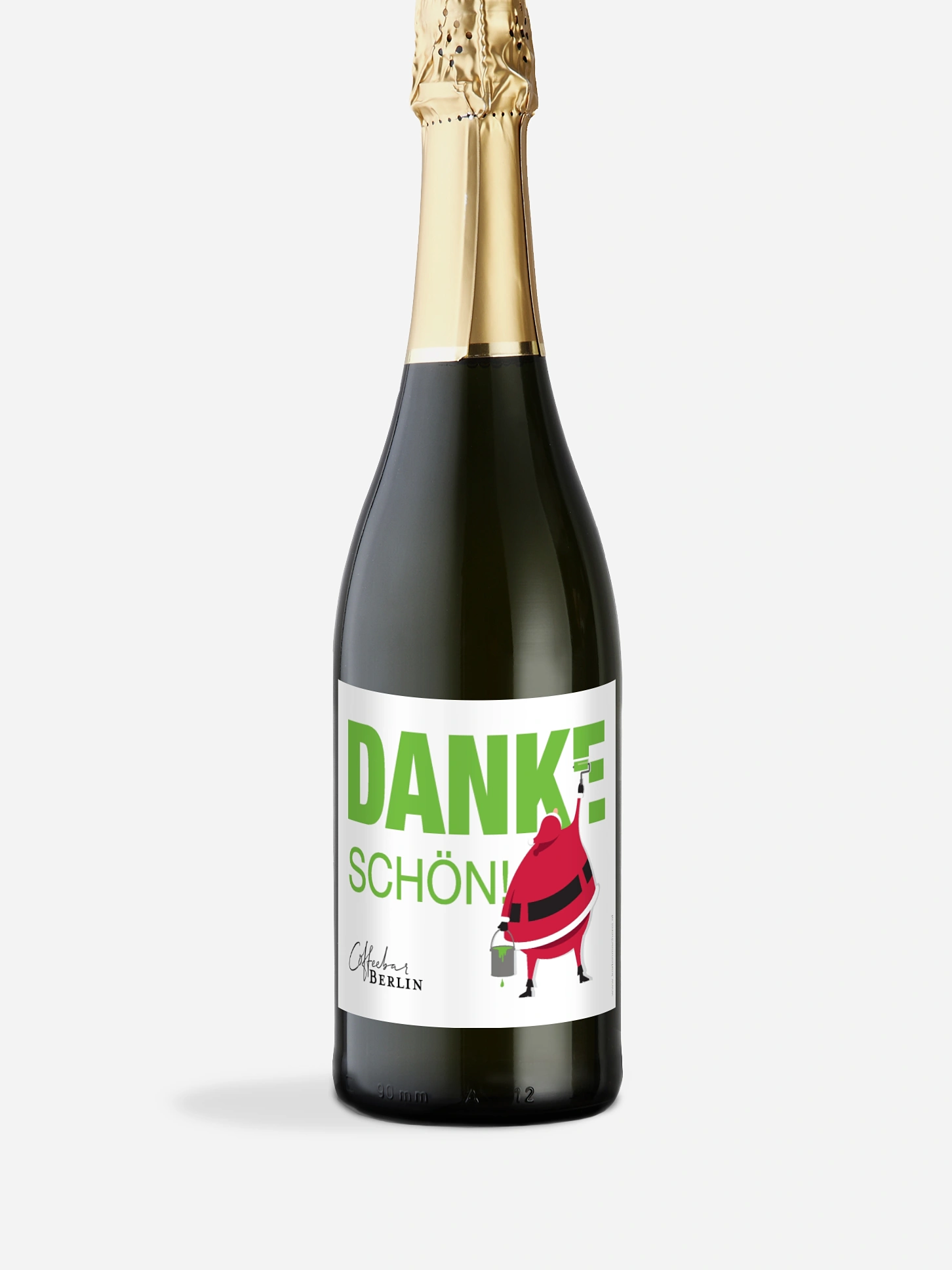 Flaschenetikett geschäftlich Farbenfrohe Weihnachten Mitarbeiter