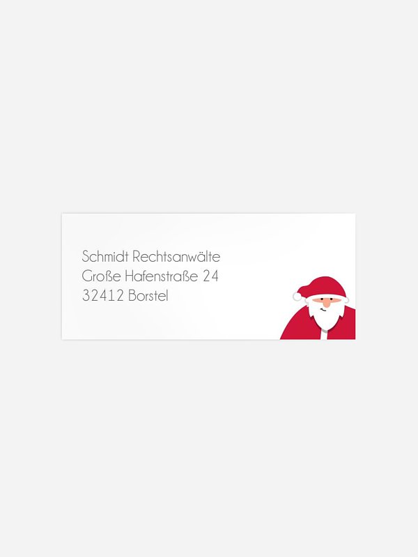 Absenderaufkleber geschäftl. Weihnachten Christmas Conference