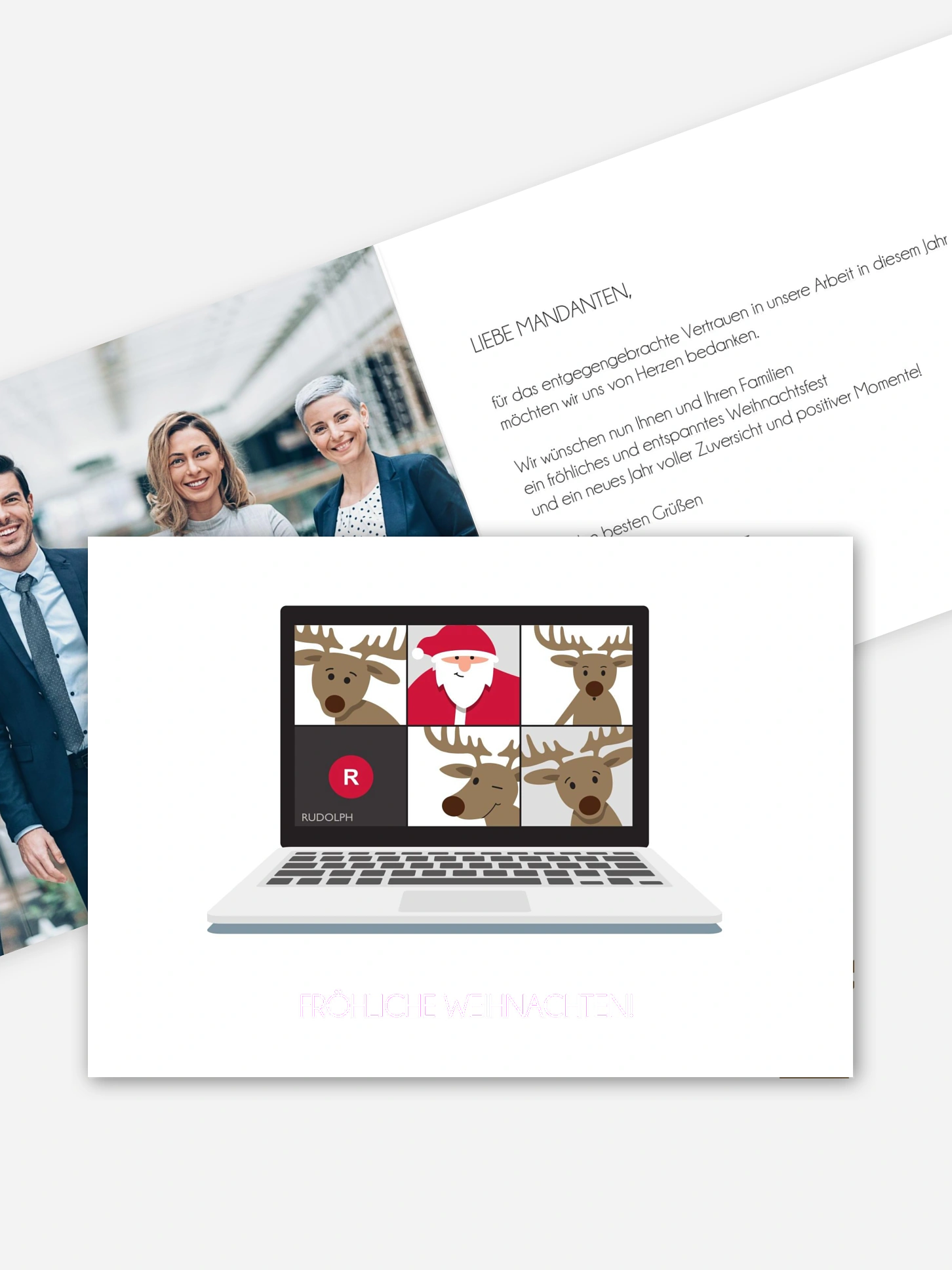 Geschäftliche Weihnachtskarte Christmas Conference