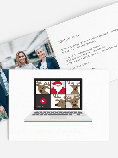 Geschäftliche Weihnachtskarte Christmas Conference