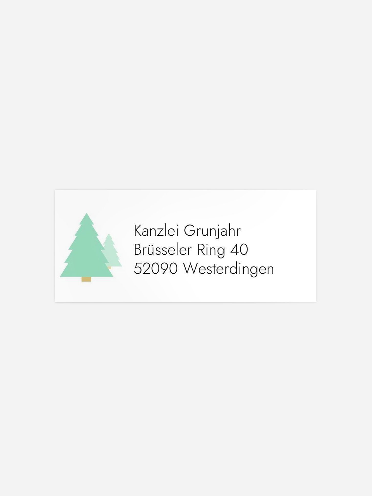 Absenderaufkleber geschäftl. Weihnachten Kunststück
