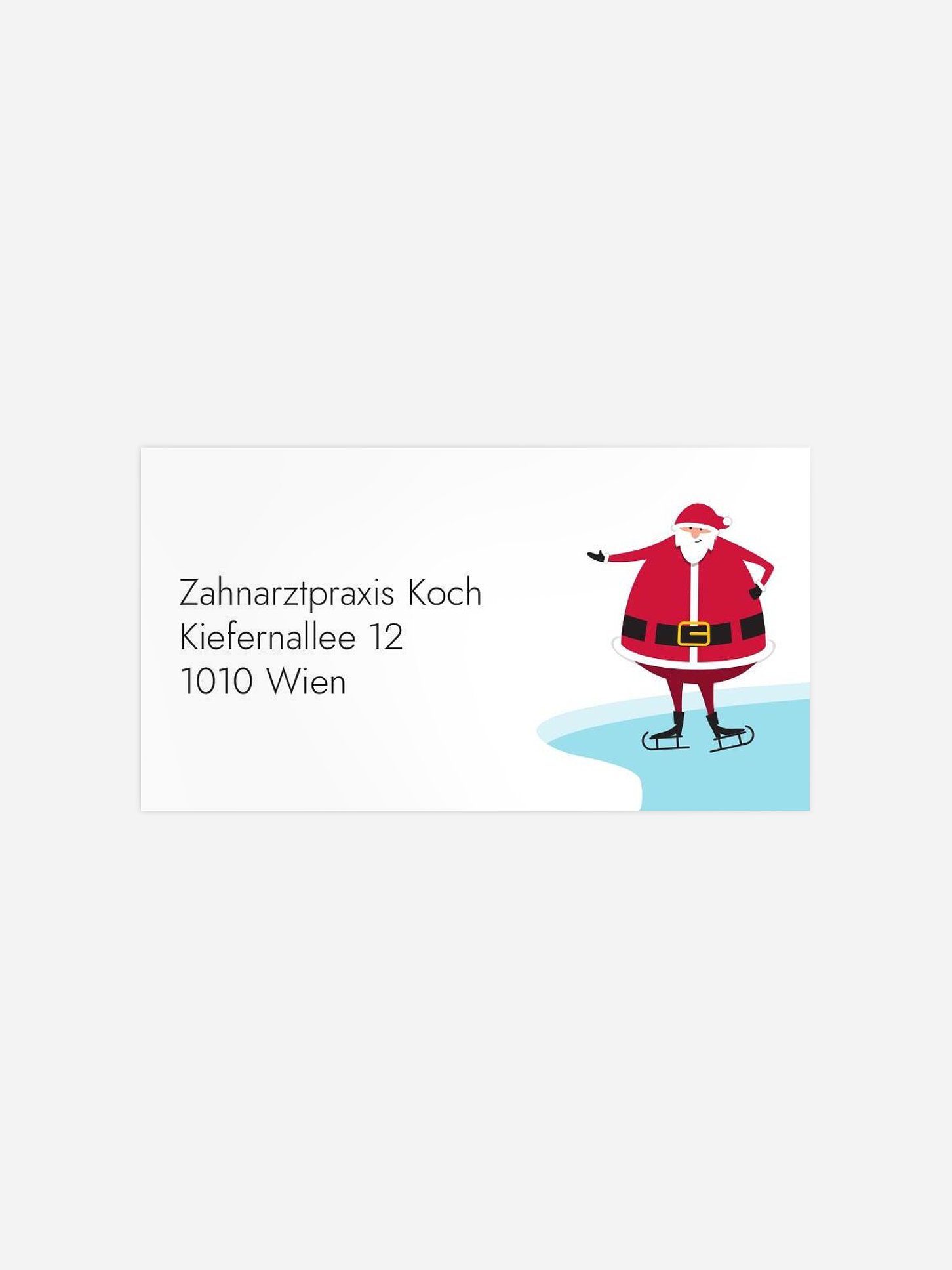 Empfängeraufkleber geschäftl. Weihnachten Kunststück