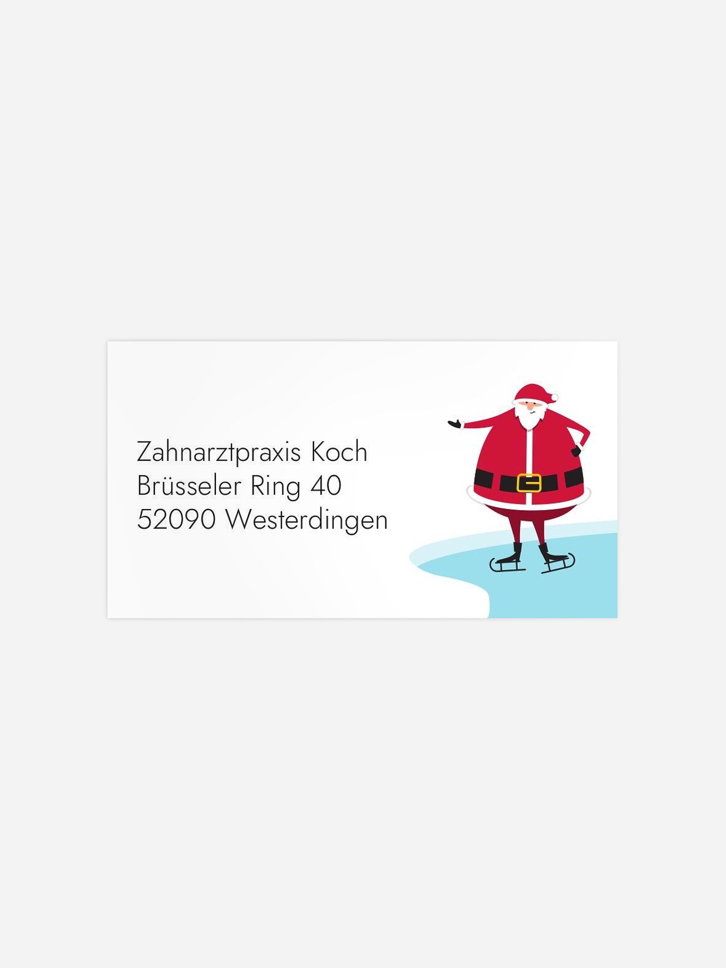 Empfängeraufkleber geschäftl. Weihnachten Kunststück