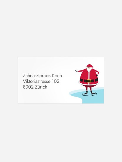 Empfängeraufkleber geschäftl. Weihnachten Kunststück