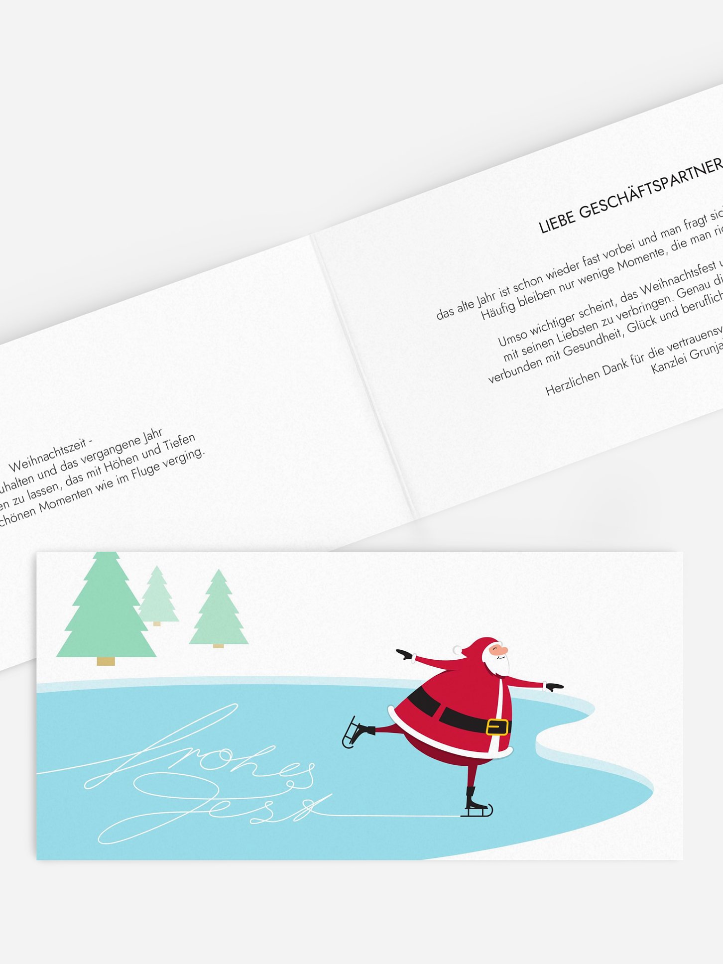 Geschäftliche Weihnachtskarte Kunststück