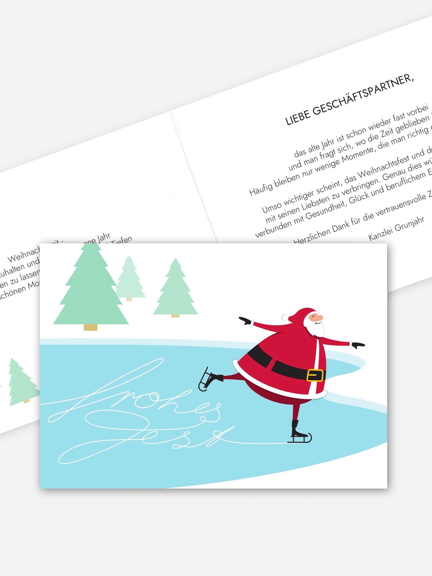 Geschäftliche Weihnachtskarte Kunststück
