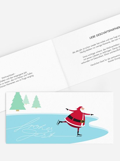 Geschäftliche Weihnachtskarte Kunststück