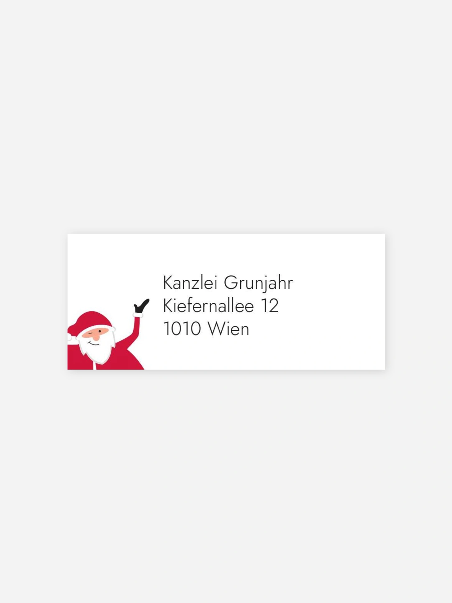Absenderaufkleber geschäftl. Weihnachten Hula Happy