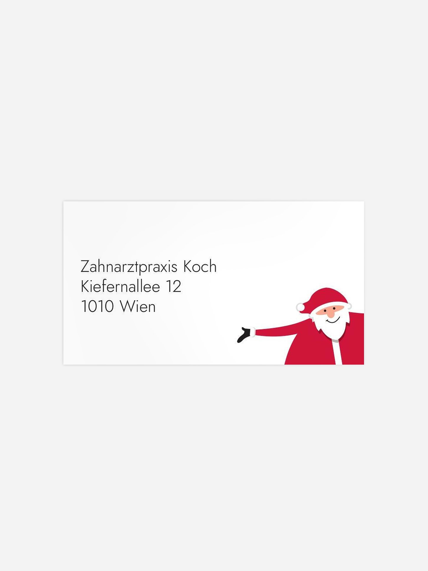 Empfängeraufkleber geschäftl. Weihnachten Hula Happy