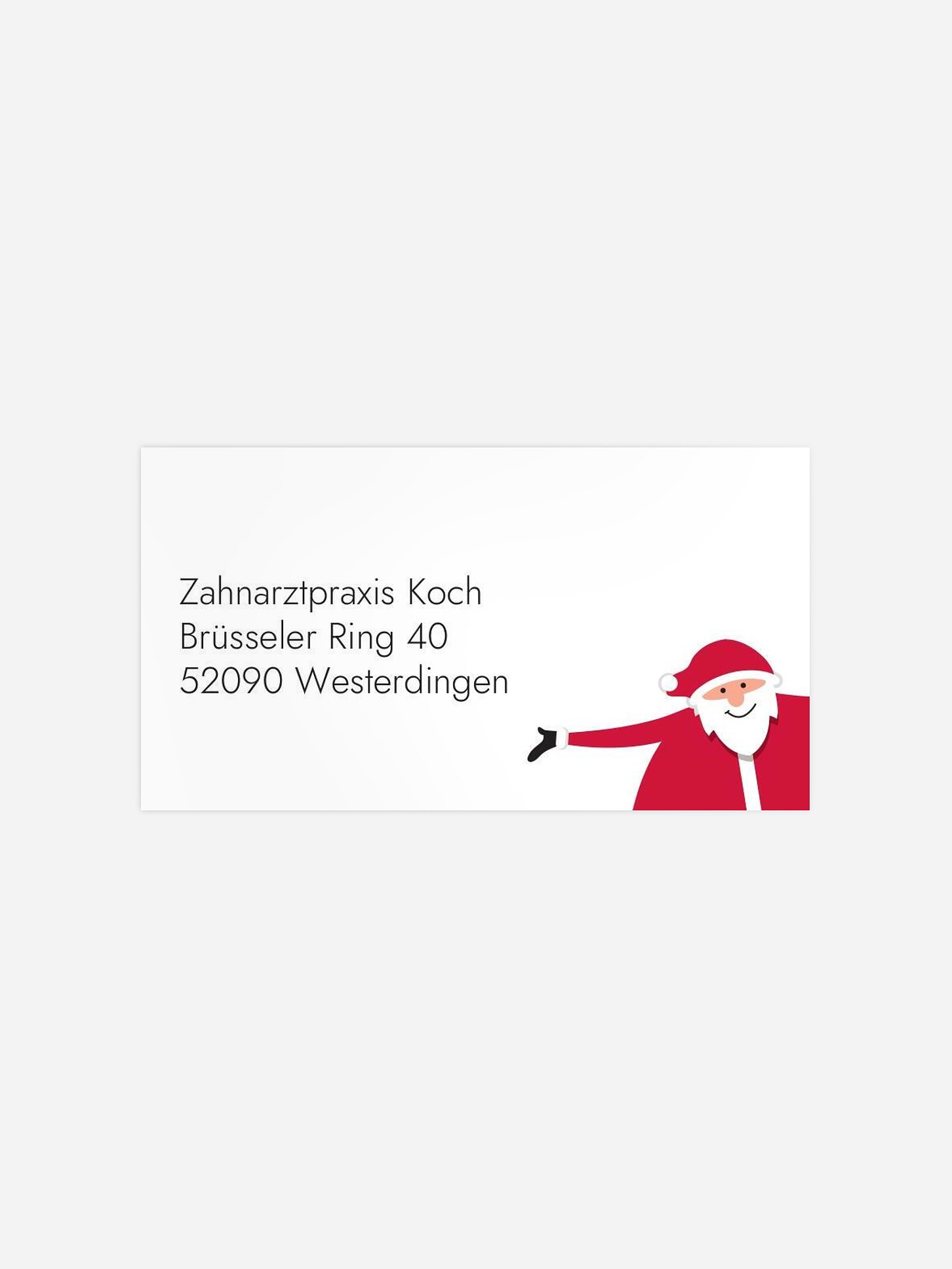 Empfängeraufkleber geschäftl. Weihnachten Hula Happy
