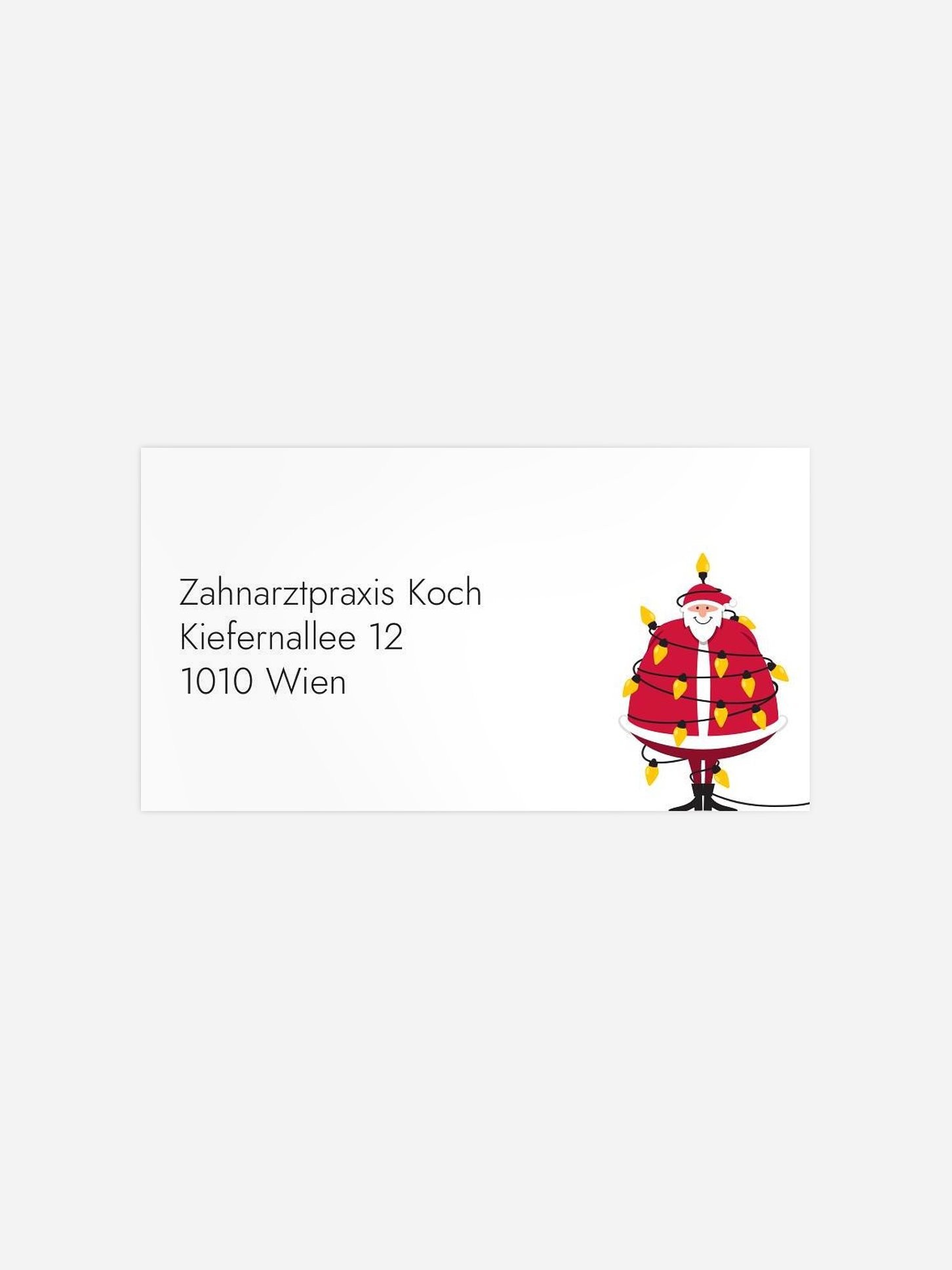 Empfängeraufkleber geschäftl. Weihnachten Strahlend