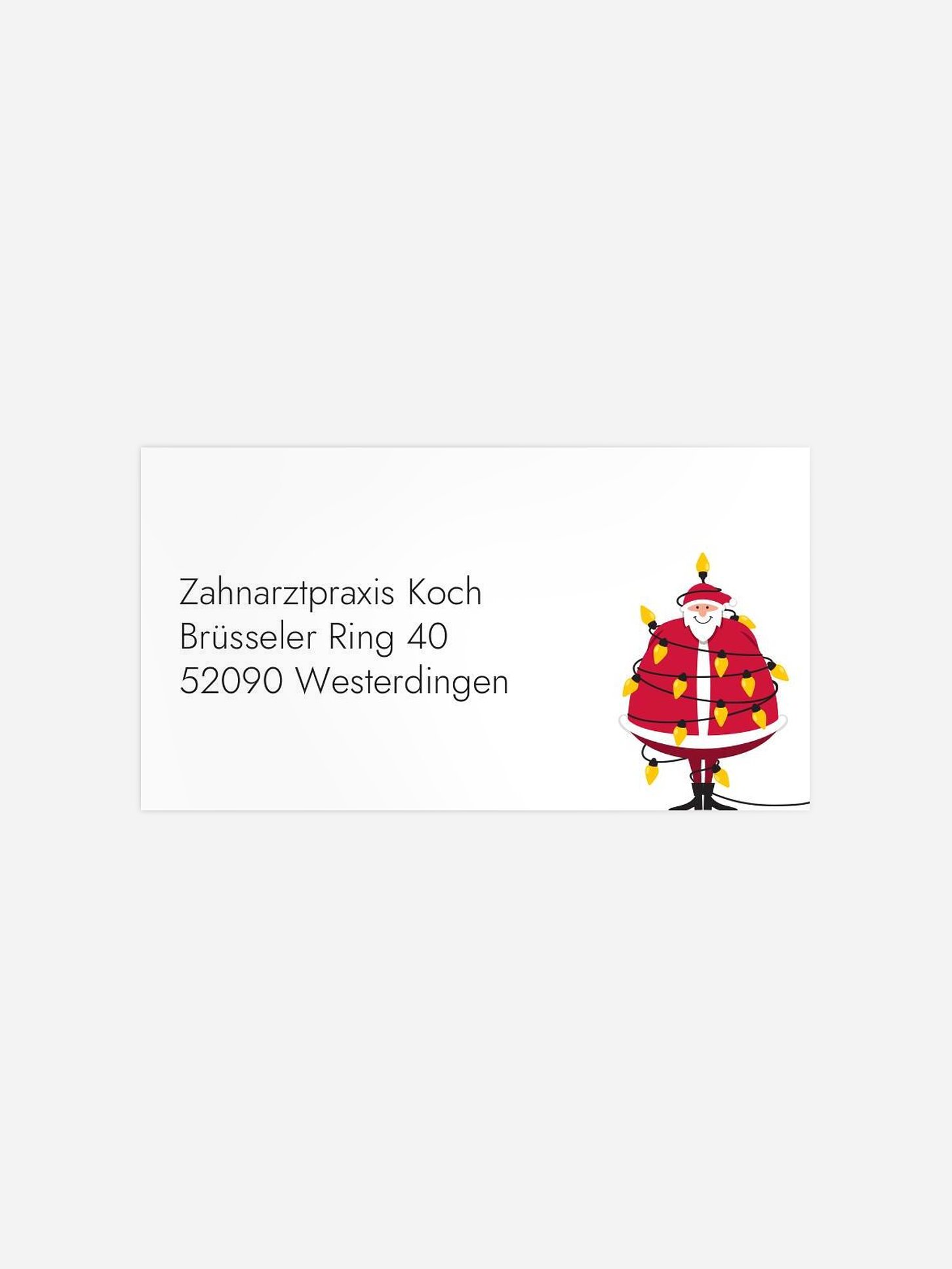 Empfängeraufkleber geschäftl. Weihnachten Strahlend