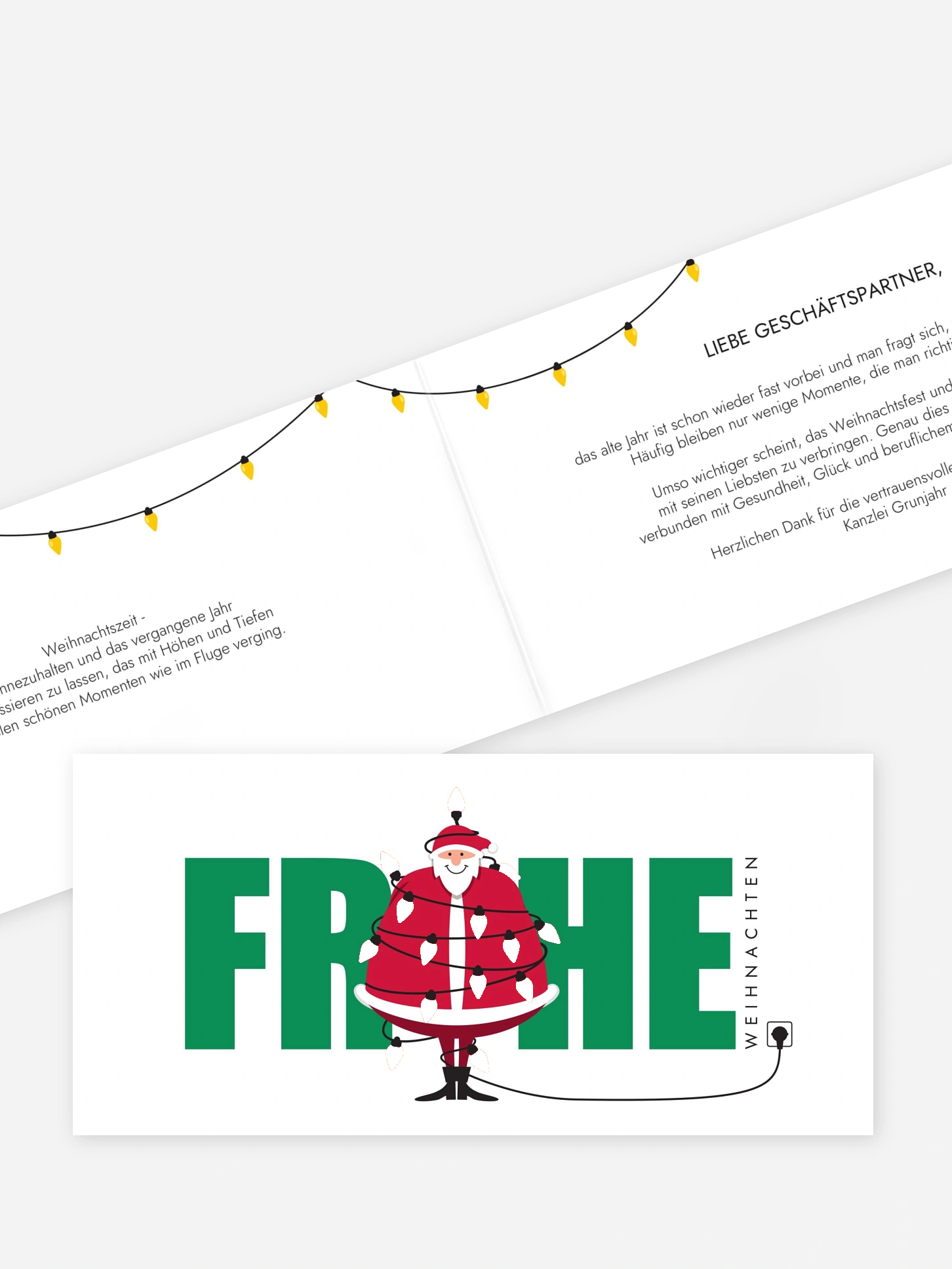 Geschäftliche Weihnachtskarte Strahlend