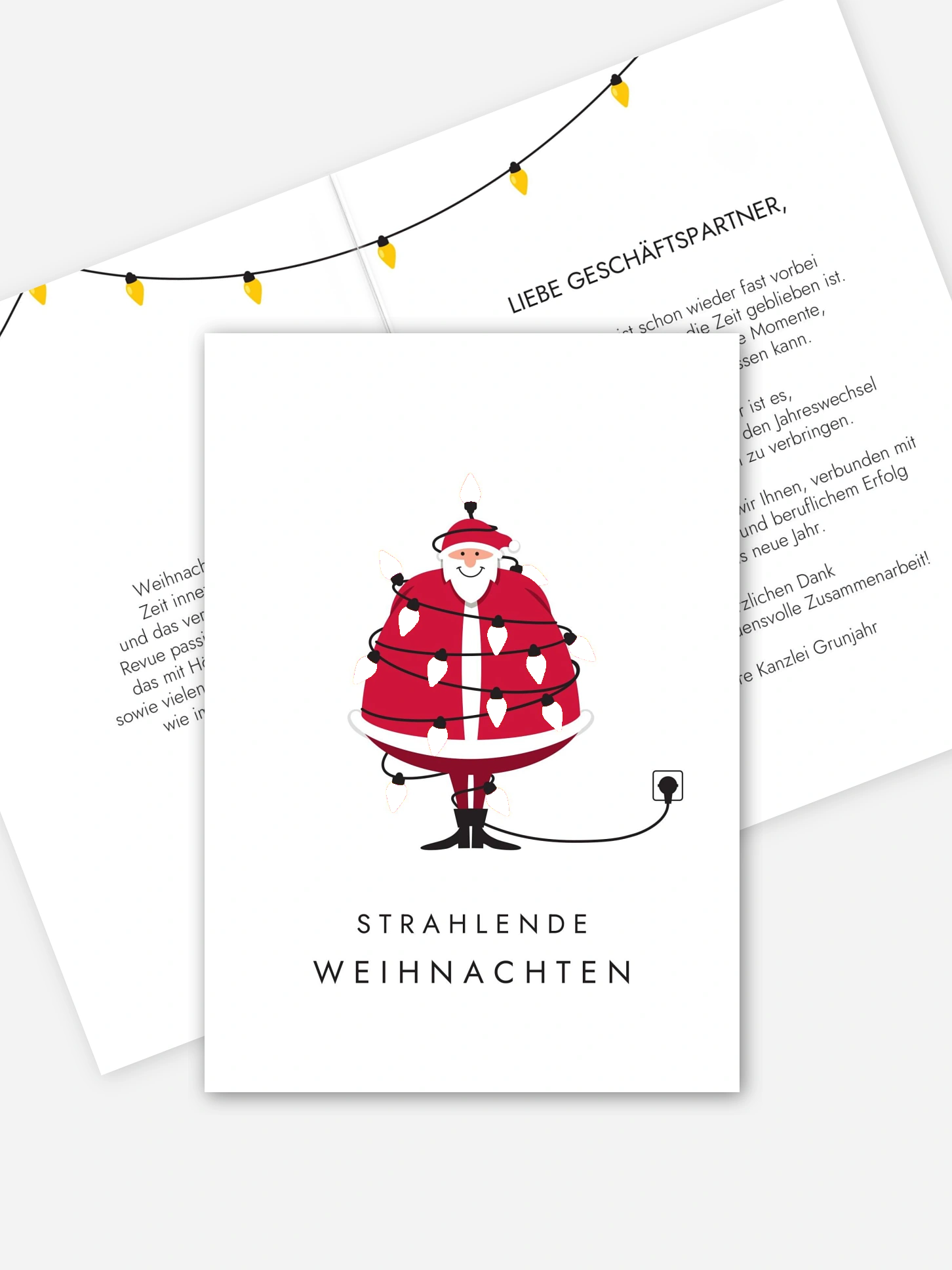 Geschäftliche Weihnachtskarte Strahlend