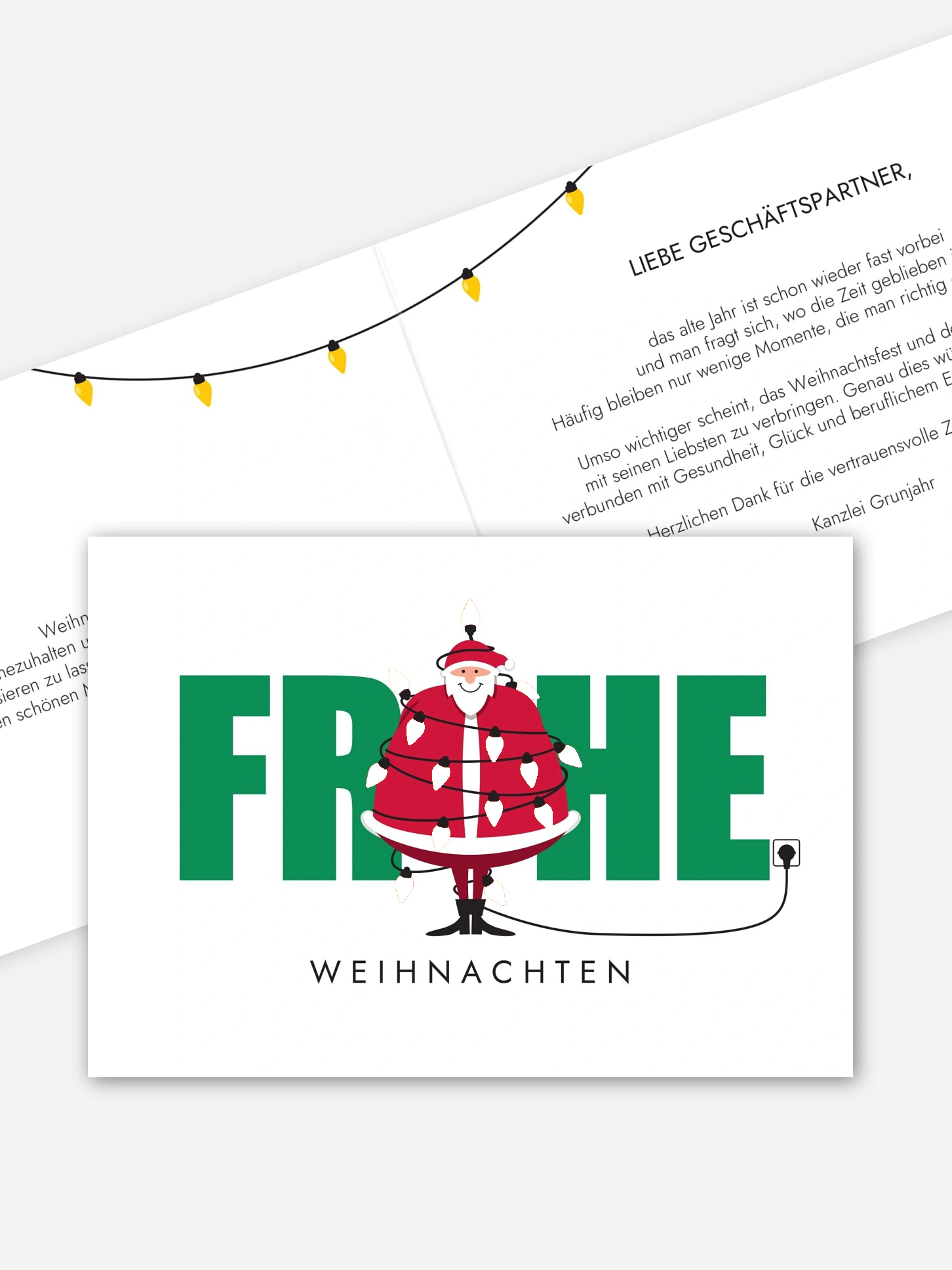 Geschäftliche Weihnachtskarte Strahlend