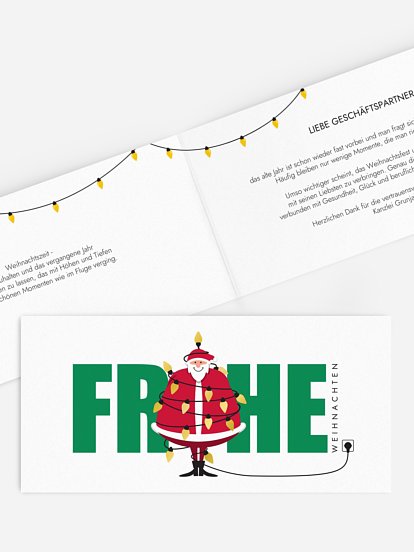 Geschäftliche Weihnachtskarte Strahlend