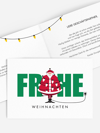 Geschäftliche Weihnachtskarte Strahlend
