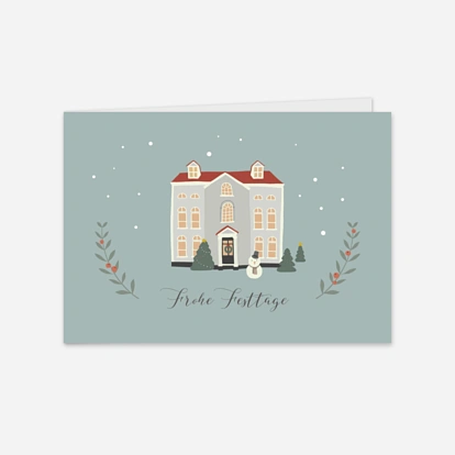 Weihnachtskarte "Cottages"