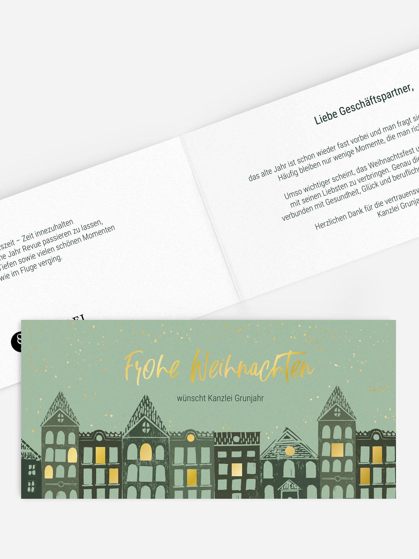 Geschäftliche Weihnachtskarte Winter City