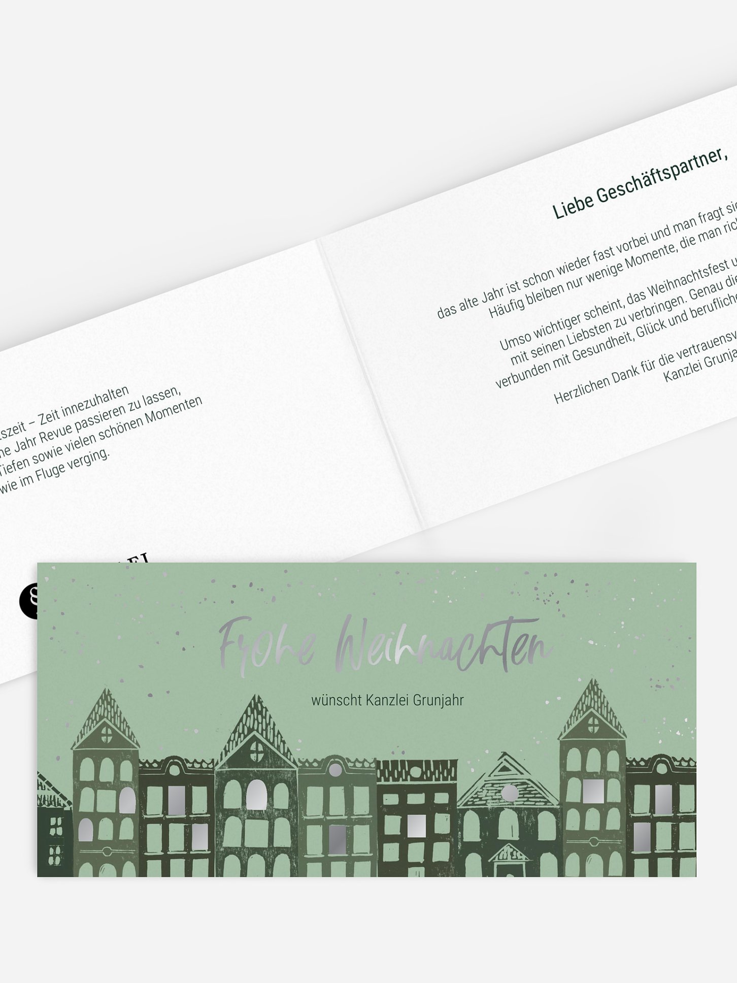 Geschäftliche Weihnachtskarte Winter City