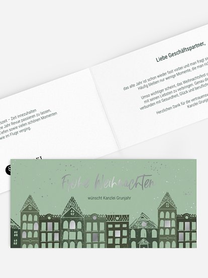 Geschäftliche Weihnachtskarte Winter City