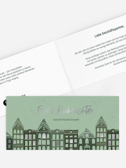 Geschäftliche Weihnachtskarte Winter City