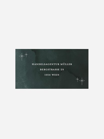 Empfängeraufkleber geschäftl. Weihnachten Baumzauber