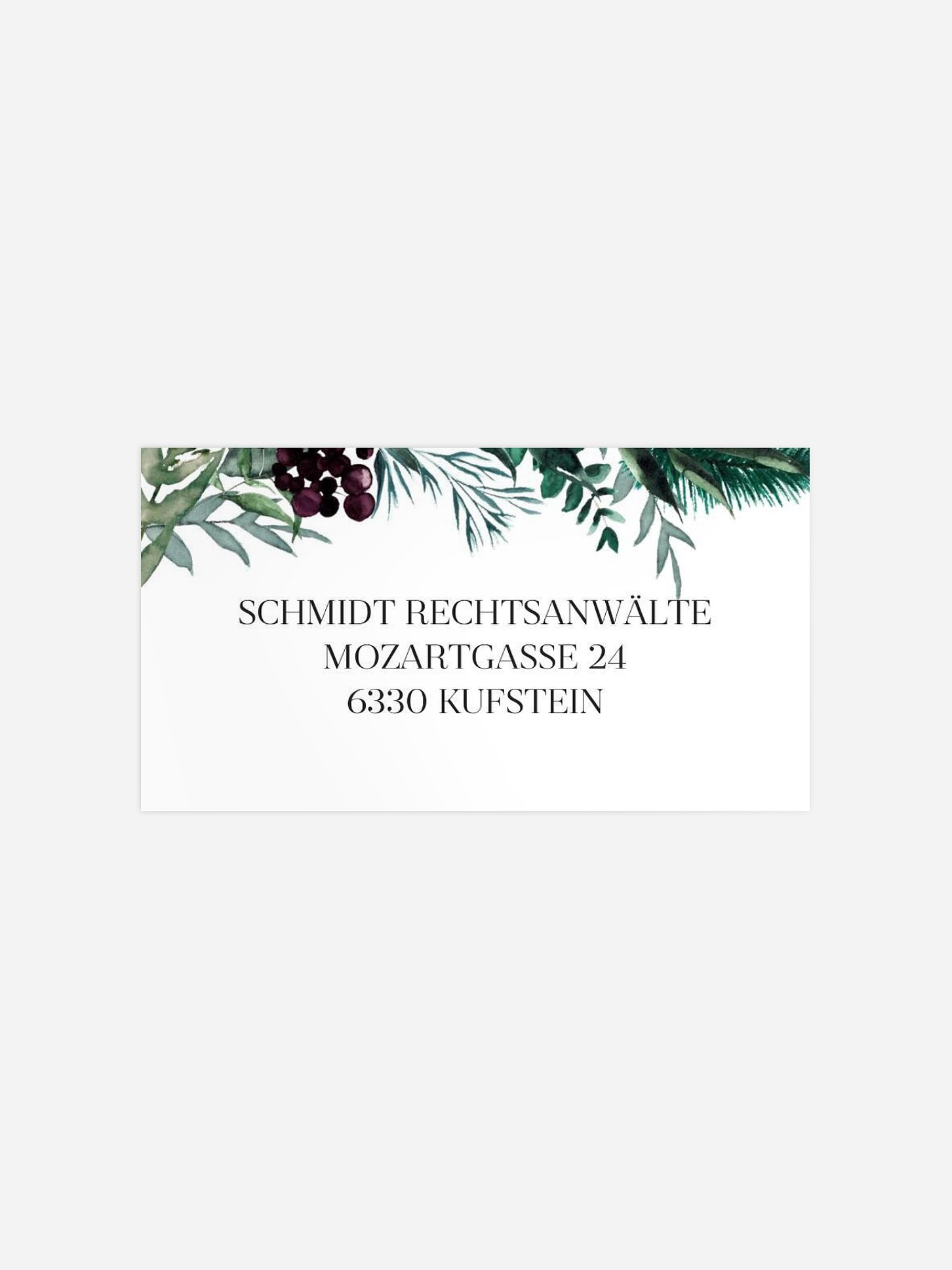 Empfängeraufkleber geschäftl. Weihnachten Dark Branch