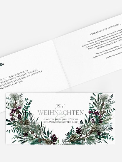 Geschäftliche Weihnachtskarte Dark Branch